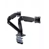 Suporte para monitor GEMBIRD MA-DA2-03 para ecrãs até 35 polegadas, fixação de mesa, VESA 75x75–100x100, 20 kg, preto, ecrã duplo