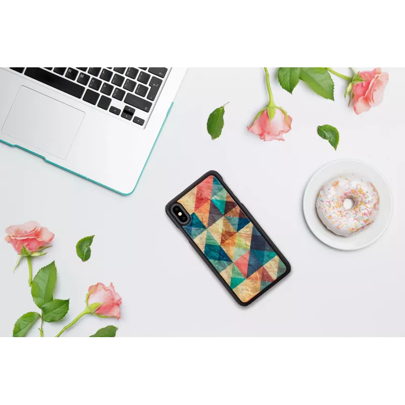 Capa para telemóvel iKins para iPhone XS Max — padrão de mosaico, preta