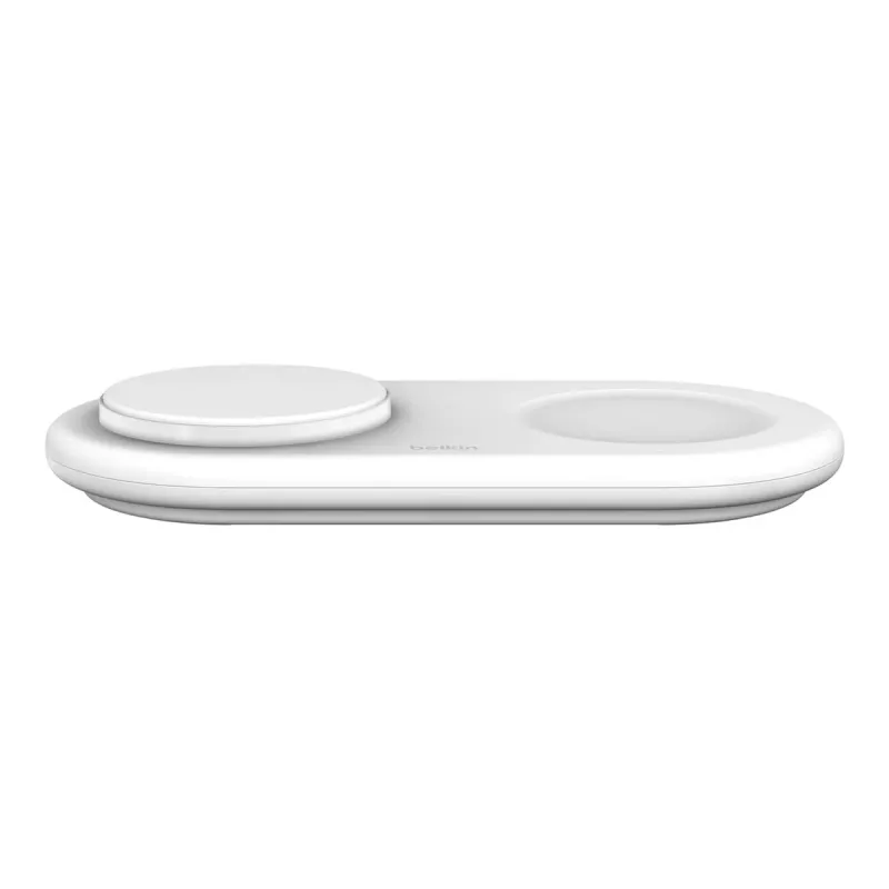 Belkin WIZ021VFWH - base de carregamento sem fios 2 em 1 com tecnologia Qi2 15 W, branco