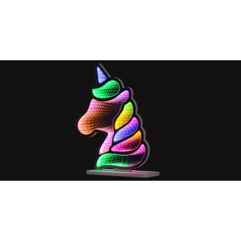 Luzes neon MANTA Style UNICORN MASNL134MT com efeito túnel – painel LED decorativo para iluminação ambiente