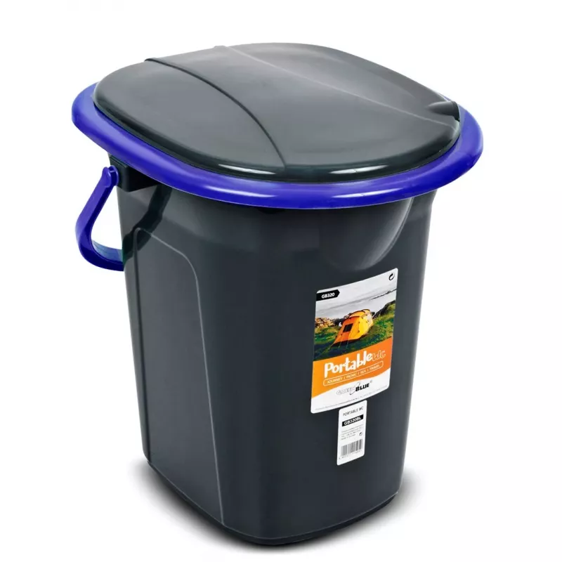 GreenBlue GB320BB sanita portátil de campismo em balde, 19 l, preto/azul-marinho