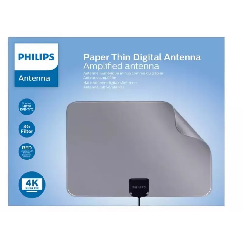 Antena interior Paper Thin 2m filtro 3G/4G vermelho