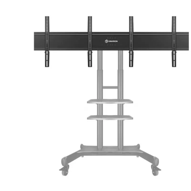 Suporte de painel duplo VESA ajustável em altura ONKRON ADV1881-B, compatível com VESA 75x75 e 100x100