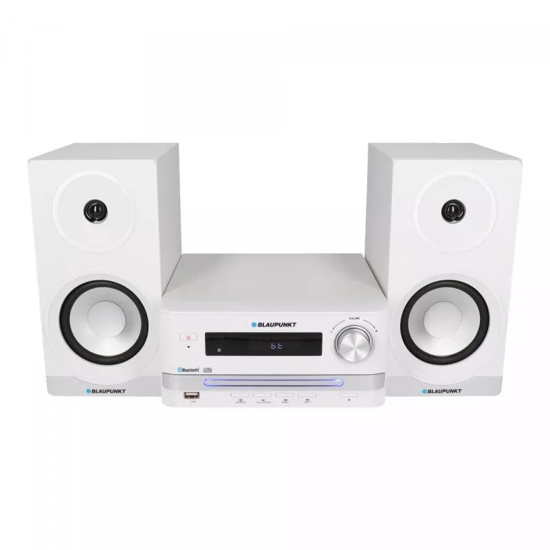 Micro-sistema de áudio doméstico BLAUPUNKT MS16BT 15 W, CD/USB/MP3, Bluetooth, FM RDS, branco