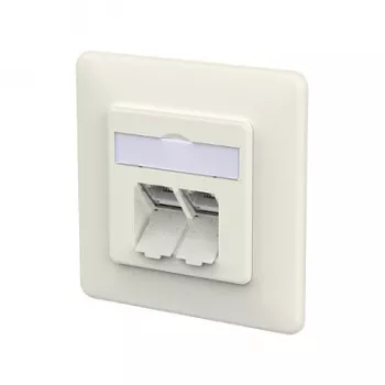 METZ CONNECT tomada de ligação E-DAT C6A LSA++ 2 portas UP branco puro