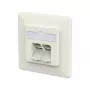 METZ CONNECT tomada de ligação E-DAT C6A LSA++ 2 portas UP branco puro