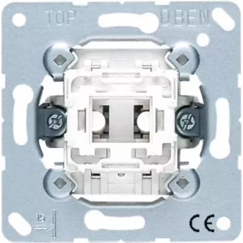 Interruptor de pressão Jung 533 U, 1 polo (1P), acabamento metálico, 250 V AC, 10 A