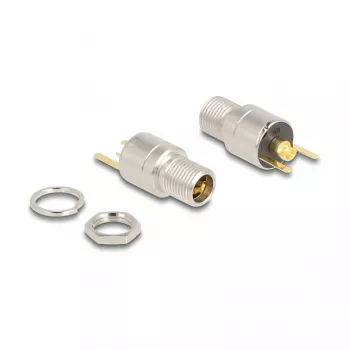 Conector de ligação DC DeLOCK 5,5 x 2,5 mm fêmea tomada de encastrar versão para soldar 20 V 15 A