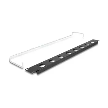 DeLOCK 67059 19 polegadas D-Type Patchpanel com alívio de tensão, 8 portas, 1HE, preto
