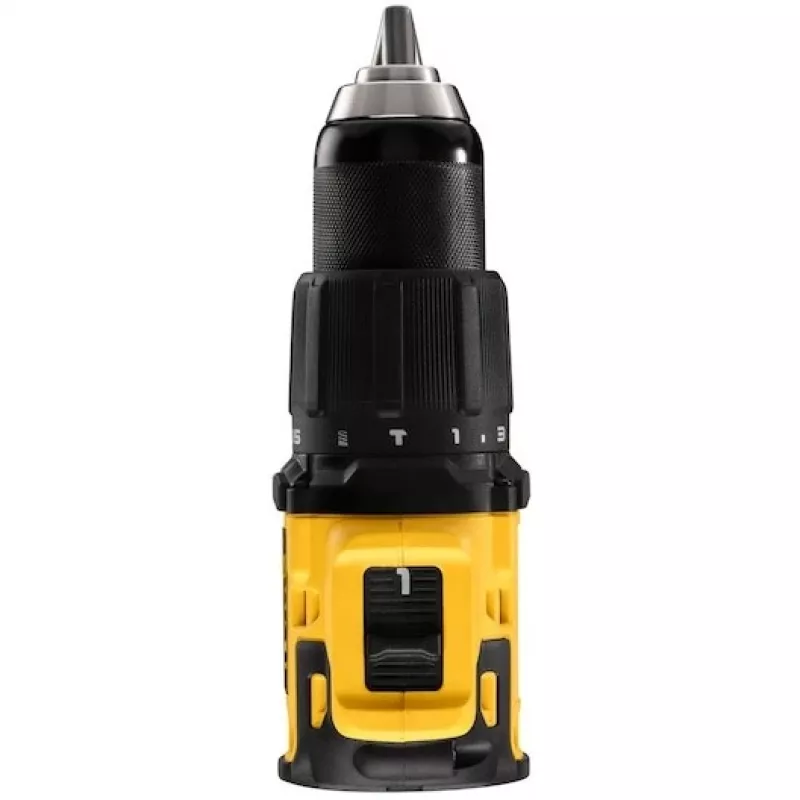 DeWALT DCD709N-XJ 18V XR berbequim aparafusador de percussão sem fios e sem escovas, 1650 rpm, 65 Nm, 340 W, bucha sem chave 13 mm, 1,2 kg, sem bateria e carregador, preto/amarelo
