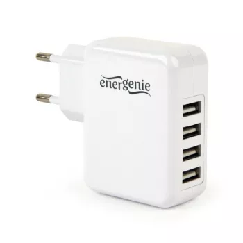 Carregador USB universal branco/4 portas EG-U4AC-02 GEMBIRD