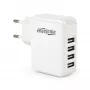 Carregador USB universal branco/4 portas EG-U4AC-02 GEMBIRD
