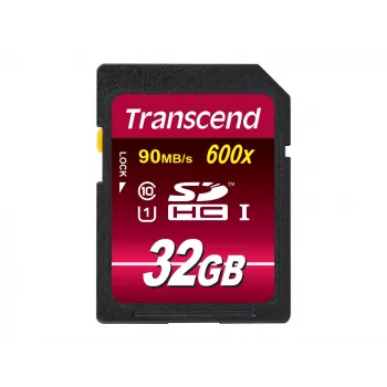 Memória flash Transcend 32 GB SDHC UHS-I 600x TS32GSDHC10U1