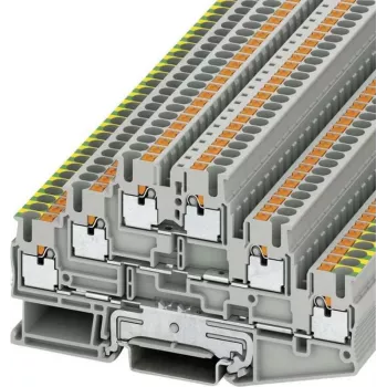 Borne de três andares push-in Phoenix Contact PT PT 2,5-PE/L/L cinzento conteúdo: 1 unidade (3210541)