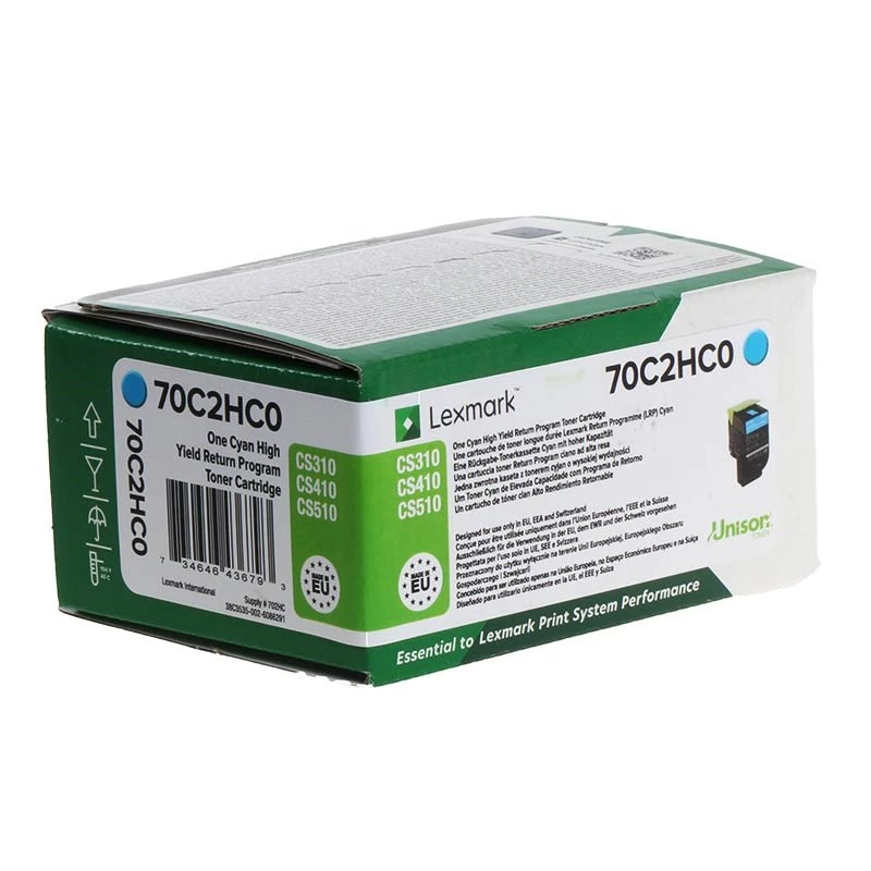 Lexmark 70C2HC0/702HC kit de toner ciano programa de devolução. 3K páginas ISO/IEC