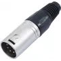 Conector XLR de 5 pinos Omnitronic 30208420 — conector de áudio (macho/fêmea) para sinais simétricos