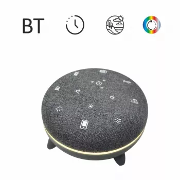 Altifalante portátil MANTA SPK03-GR Szumi-GO — verde, Bluetooth, sons de sono para bebé, temporizador, retroiluminação RGB, 12,5×7,5×12,5 cm