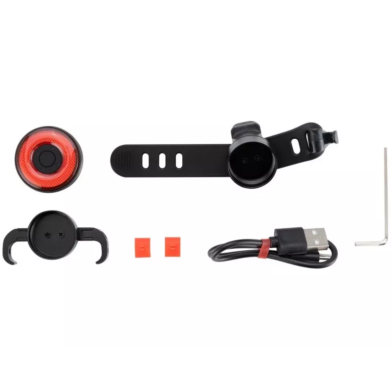 Rockbros Q5 luz traseira preta para bicicletas com sistema STOP inteligente