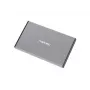 Caixa externa para HDD/SSD NATEC Rhino GO — 2,5 polegadas SATA, 9,5 mm, USB 3.0, alumínio, cinzento, até 4 TB
