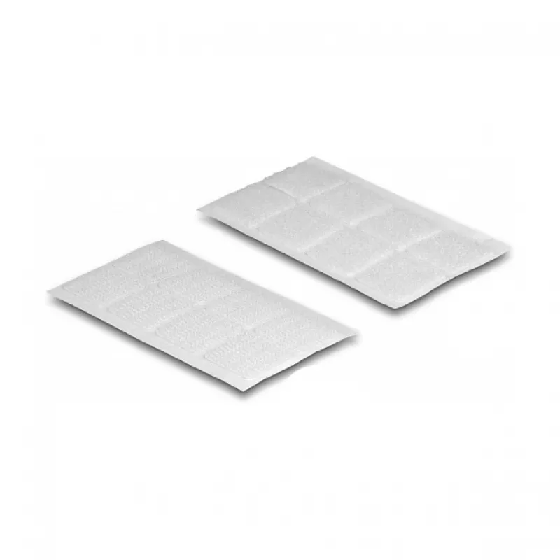 Pontos de velcro DeLOCK quadrados autoadesivos 64 unid. branco