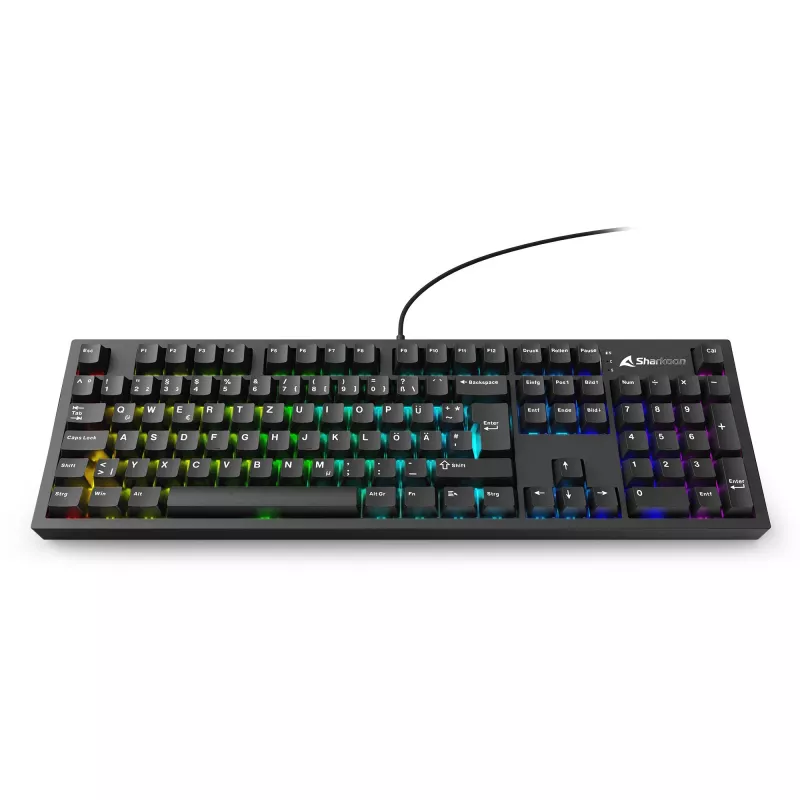 Teclado mecânico Sharkoon OfficePal KB70W — interruptores lineares, layout tenkeyless