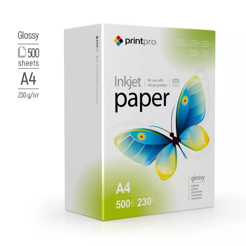 Papel fotográfico ColorWay PrintPro PGE230500A4 230 g/m², A4, 500 folhas