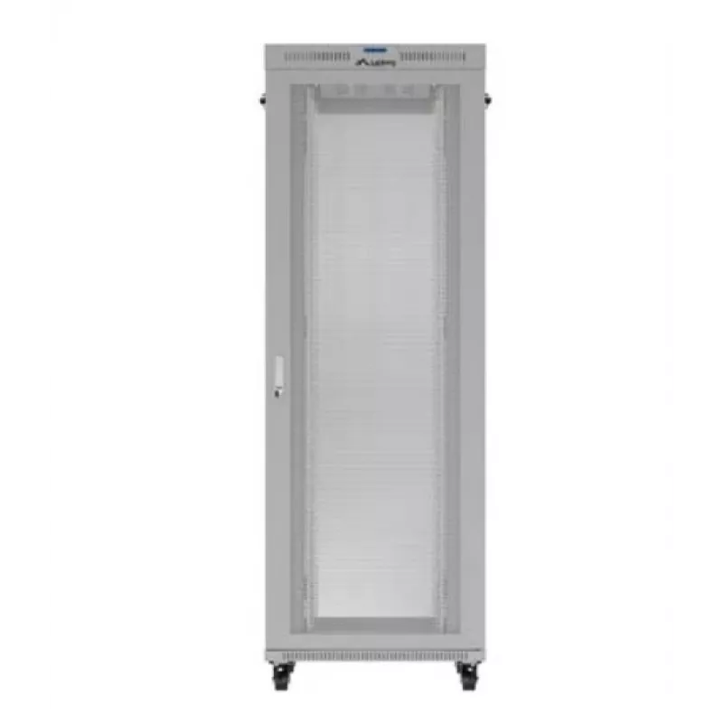 Armário rack 19 polegadas LANBERG FF01-8047-23SL 47U 800x1200 mm cinzento portas perfuradas