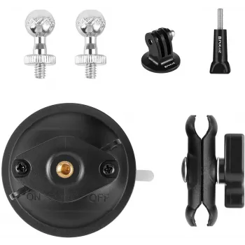 Suporte com ventosa e braço mágico PULUZ para tripé (preto)