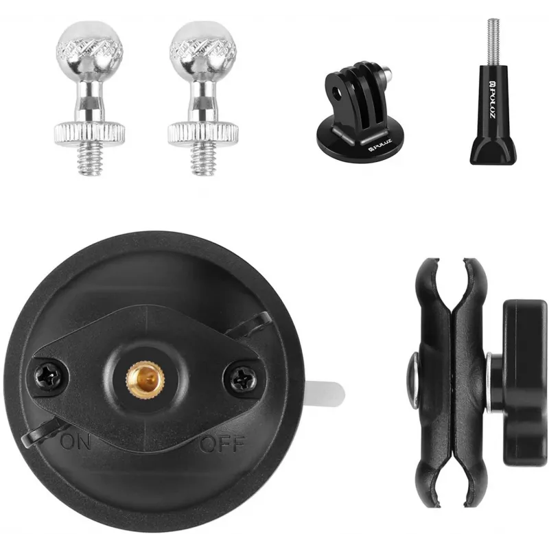 Suporte com ventosa e braço mágico PULUZ para tripé (preto)