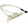 Suporte de slot 1x USB 5 pinos interno para 2x USB 2.0 externo DeLOCK 71000