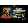Lanterna frontal Nitecore HU2000, 10 LEDs, bateria de iões de lítio recarregável por USB, alumínio+policarbonato, IP68 à prova de água