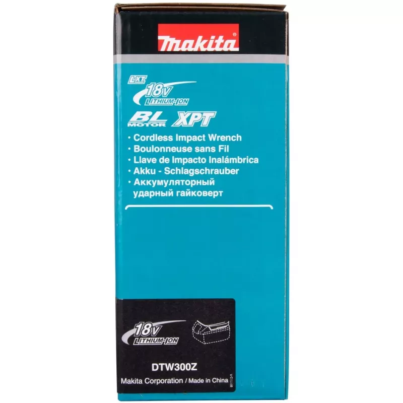 Chave de impacto sem fios Makita DTW300Z 3200 rpm preto, azul