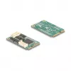Placa de interface RS-232 interna DELOCK 95278 — host Mini PCI Express, 4× saídas RS-232, FIFO 256 B, 30×51×10 mm