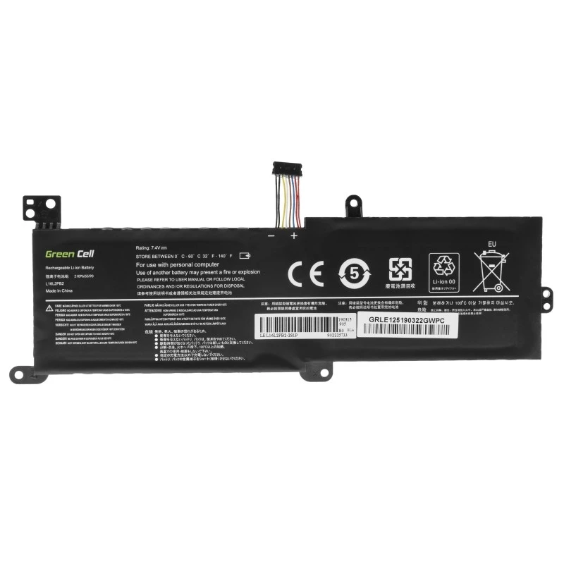 Bateria Green Cell LE125 para Lenovo IdeaPad (7,4 V, 3500 mAh, LiPo, preto)
