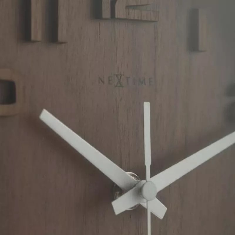 Relógio de parede NeXtime 5192gs Wood Wood Small, 22x20 cm, madeira, cinzento