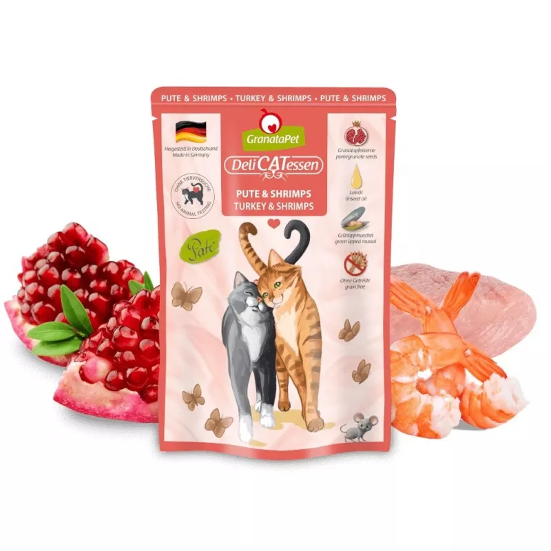 GRANATAPET DeliCATessen Peru e Camarões - comida húmida para gatos - 85 g