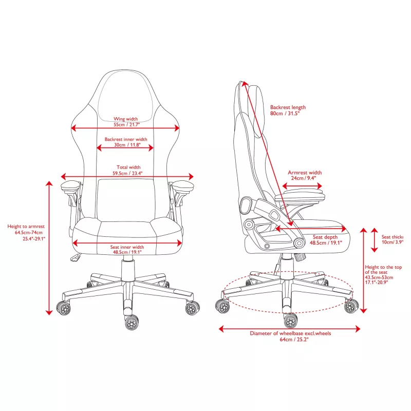 Cadeira gaming Deltaco DC130 Soft Woven Mesh preta (GAM-180)
