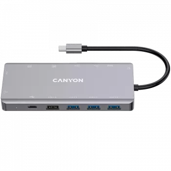 Canyon HUB USB 13 em 1 USB-C 2xHDMI 4xUSB 2xUSB-C CRJ45VGA Retail