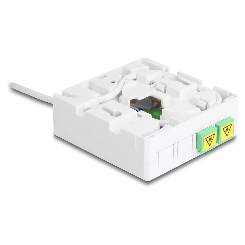 Caixa de ligação de fibra ótica DELOCK 2 x SC/APC Simplex com conjunto de cabo drop G.657.A1 de 30 m