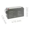 Bateria AGM Qoltec 53068 | 12V | 150Ah | máx. 2250A