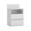 Mesa de cabeceira Topeshop M1 BIEL MAT 2 gaveta(s) branco