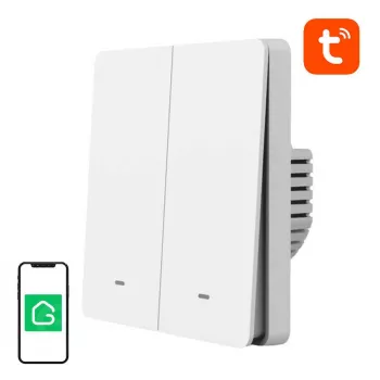 Interruptor de luz inteligente Gosund | nitebird SW9 WiFi Tuya com controlo remoto, interruptor Wi‑Fi de balancé simples