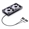 Ventoinhas para caixa Jonsbo ZB-240BR 120mm Reverse Blade ARGB PWM pack de 2 - preto