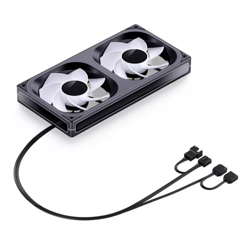 Ventoinhas para caixa Jonsbo ZB-240BR 120mm Reverse Blade ARGB PWM pack de 2 - preto