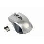Rato sem fios GEMBIRD MUSW-4B-04-BG — para destros, ótico 1600 DPI, 4 botões, RF Wireless, preto/cinzento