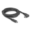 Cabo USB DeLOCK conector USB Type-C macho para conector USB Type-C macho angular 2 m 5 Gbit/s 4K PD 60 W
