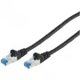 Cabo patch CAT6a S/FTP RJ45, 1 m, preto, No name