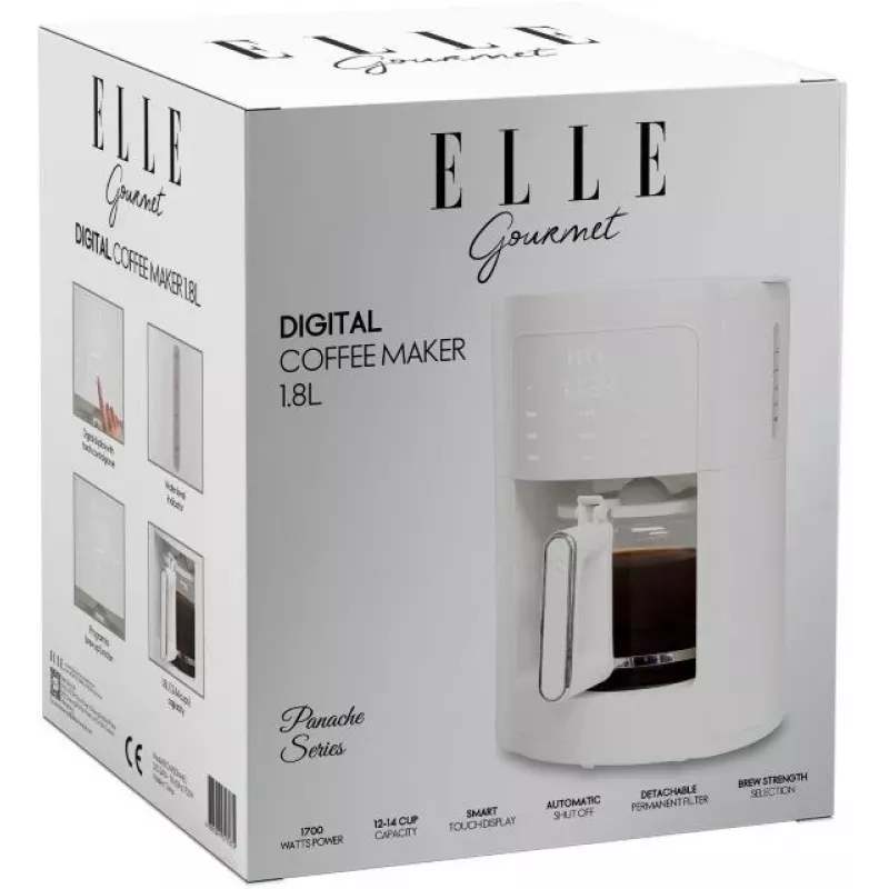 Máquina de café de filtro Elle EKCMP301WHEU 1,8 l branca