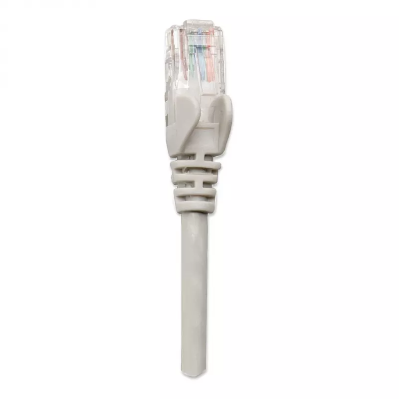 Cabo de rede Patch Intellinet, Cat6, 2 m, Cinzento, CCA, U/UTP, PVC, RJ45, contactos banhados a ouro, proteção das patilhas, bainha anti-dobras, garantia vitalícia