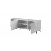 Móvel RTV ABETO 150x42x52 branco/branco brilhante